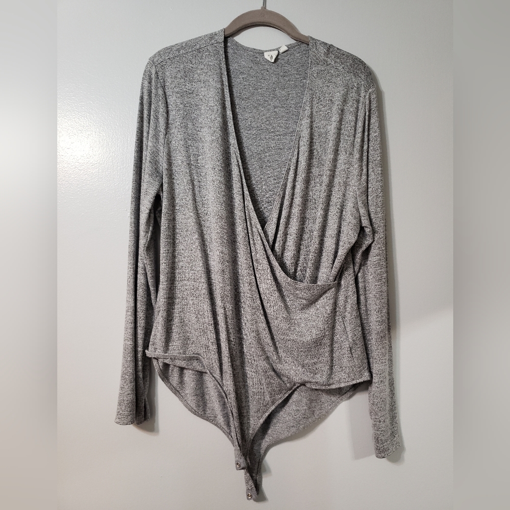 Gap Bodysuit Wrap/Deep V-neck Top